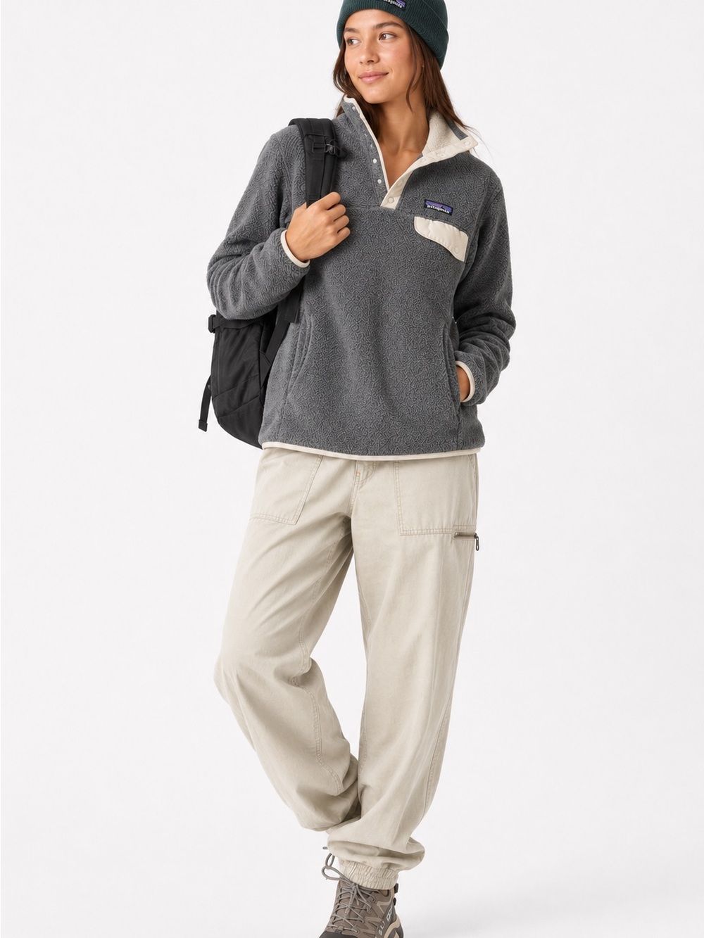 Patagonia Re-Tool Half Snap Polartec Gray Fleece Pullover Small Gorpcore